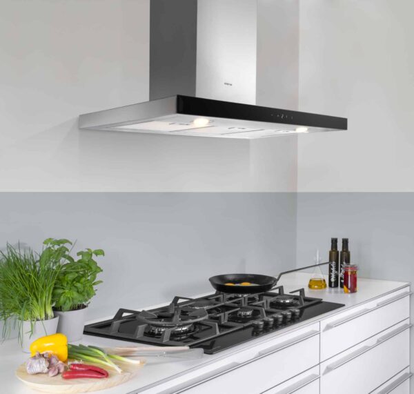 Inventum IKG9023WGGL - Inbouw gaskookplaat, glas, 90 cm, gietijzeren pandragers, wok, wokring - Afbeelding 3