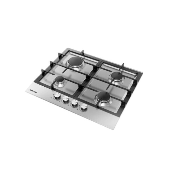 Inventum IKG6023GRVS - Inbouw gaskookplaat, rvs, 60 cm, gietijzeren pandragers, knoppen voorzijde - Afbeelding 2
